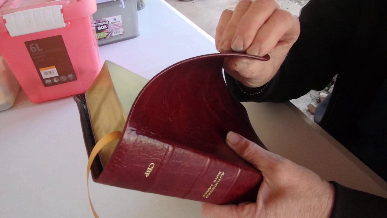 My new water buffalo bible, in cranberry red, has arrived! ~ Review