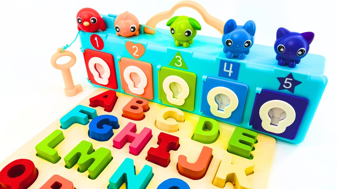 Best Educational Toy Learning Video | Kids Learn to Count 1 to 5 and ABC's and Colors
