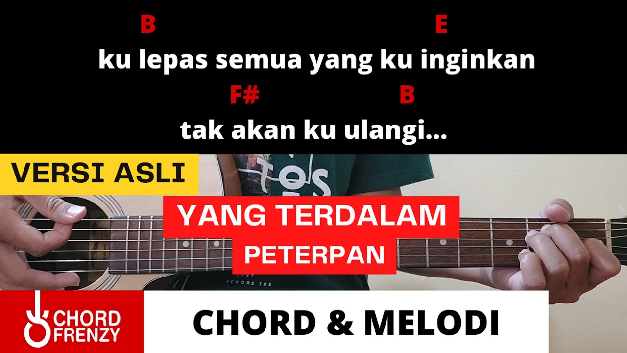 Tutorial Gitar (Yang Terdalam) - Peterpan || Chord Versi Asli