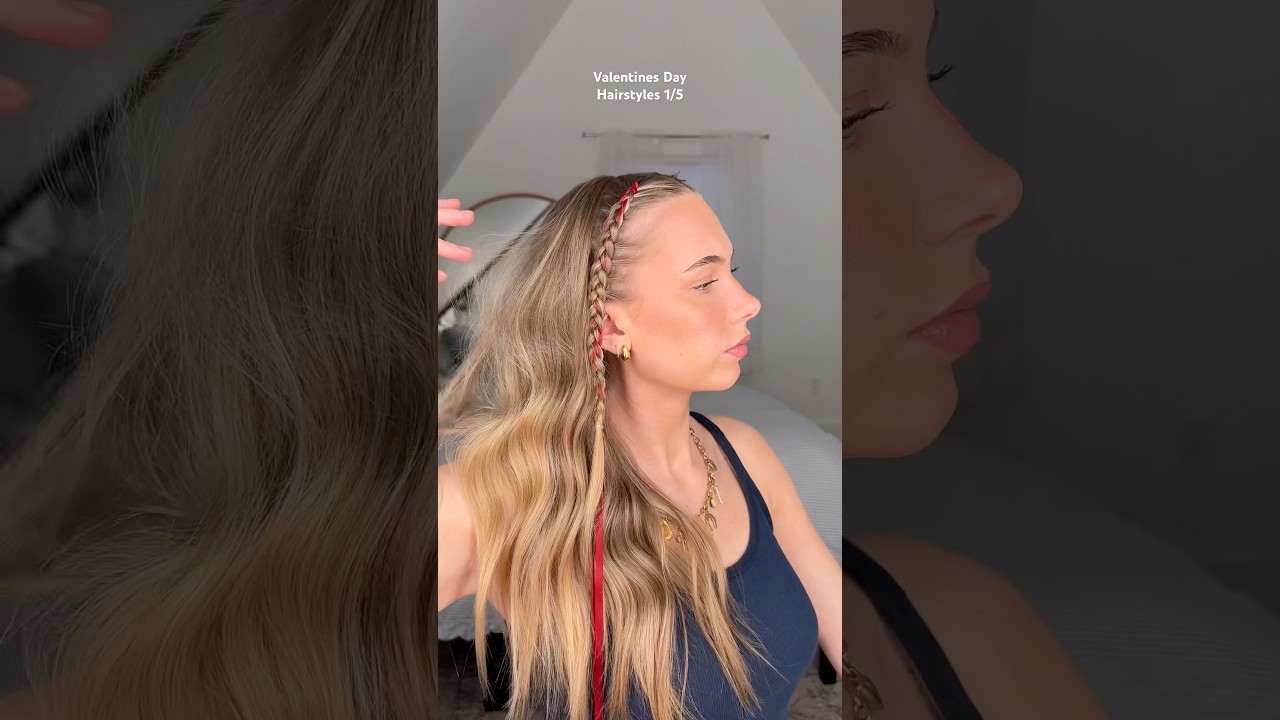 Valentine&rsquo;s Day hairstyle 1/5 #hairtutorial #valentinesday #valentinesdayhair