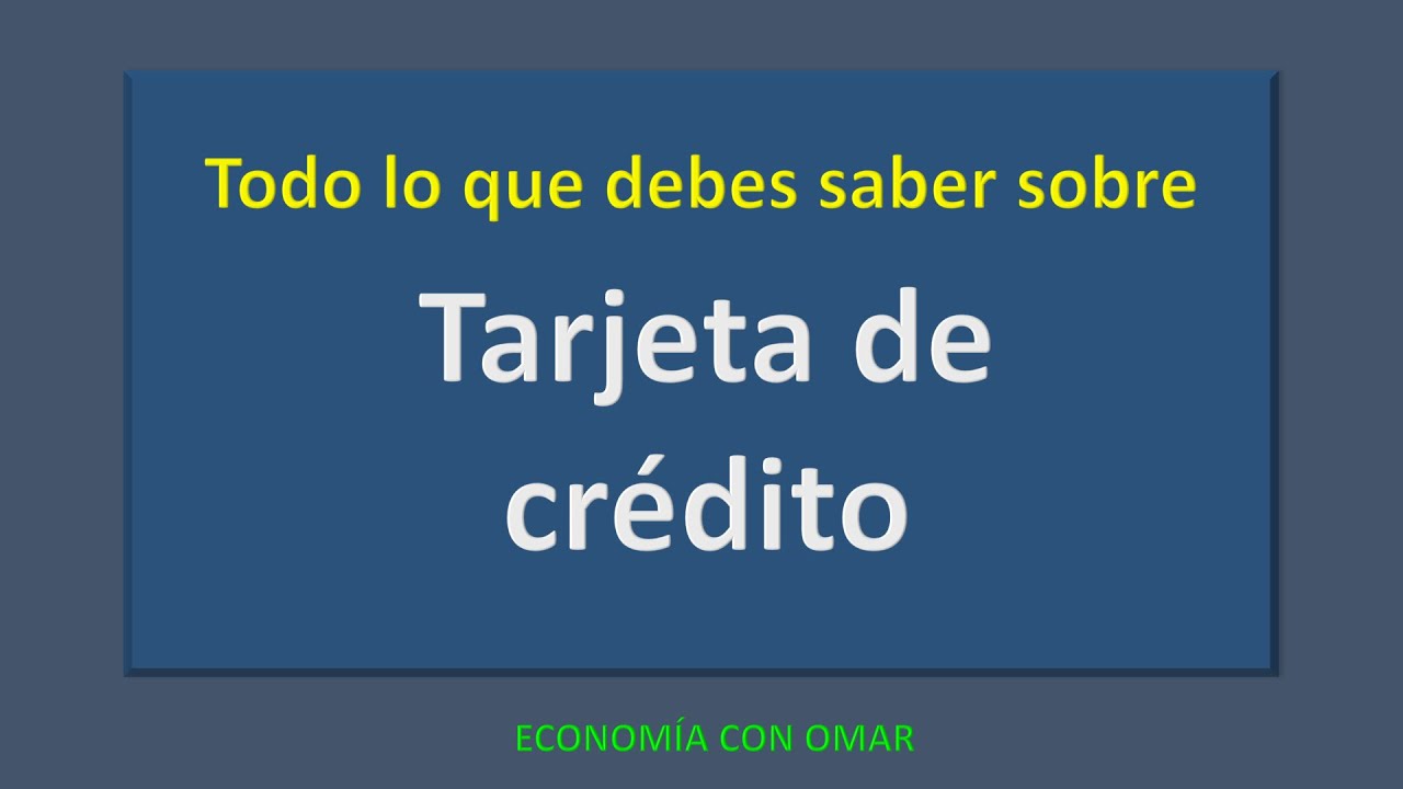 ¿Cómo usar una tarjeta de crédito?