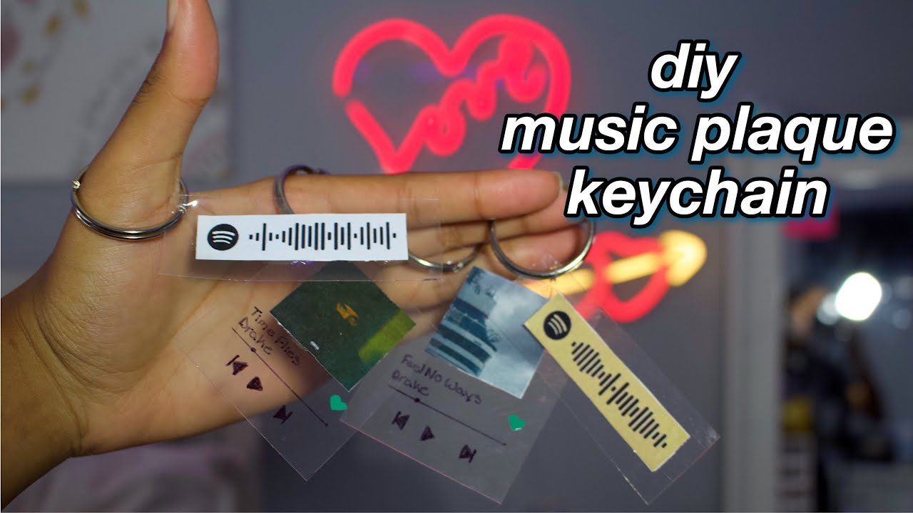 diy music plaque keychain | spotify keychain! *cheap and easy!* (tiktok)