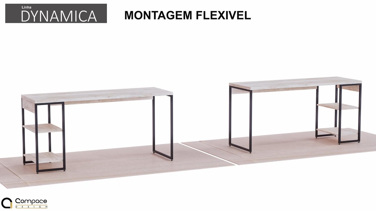 Manual de montagem interativo, Estante Mesa Baixa