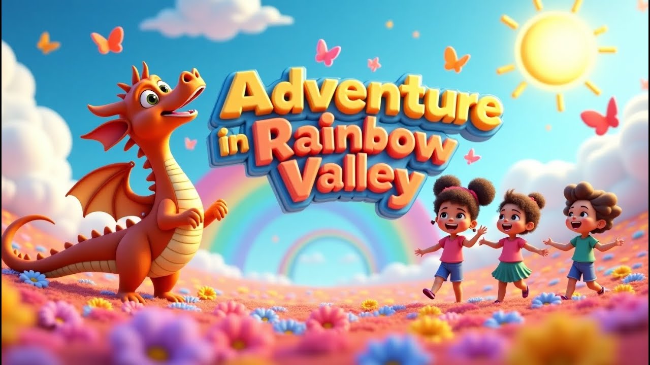 Adventure in Rainbow Valley 🌈  Kids Dance Song & Learning Colors - Disney Pixar Style Animation