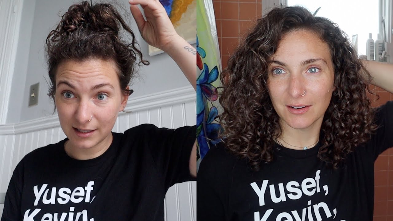 CURLY HAIR ROUTINE FOR WHEN YOU CAN'T BEND OVER   (UPRIGHT ROUTINE)