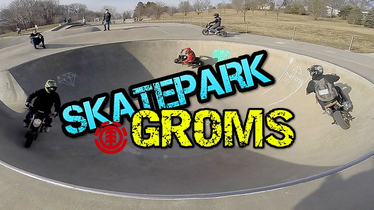 Motorcycles Shred at Skatepark | Omaha Grom Squad