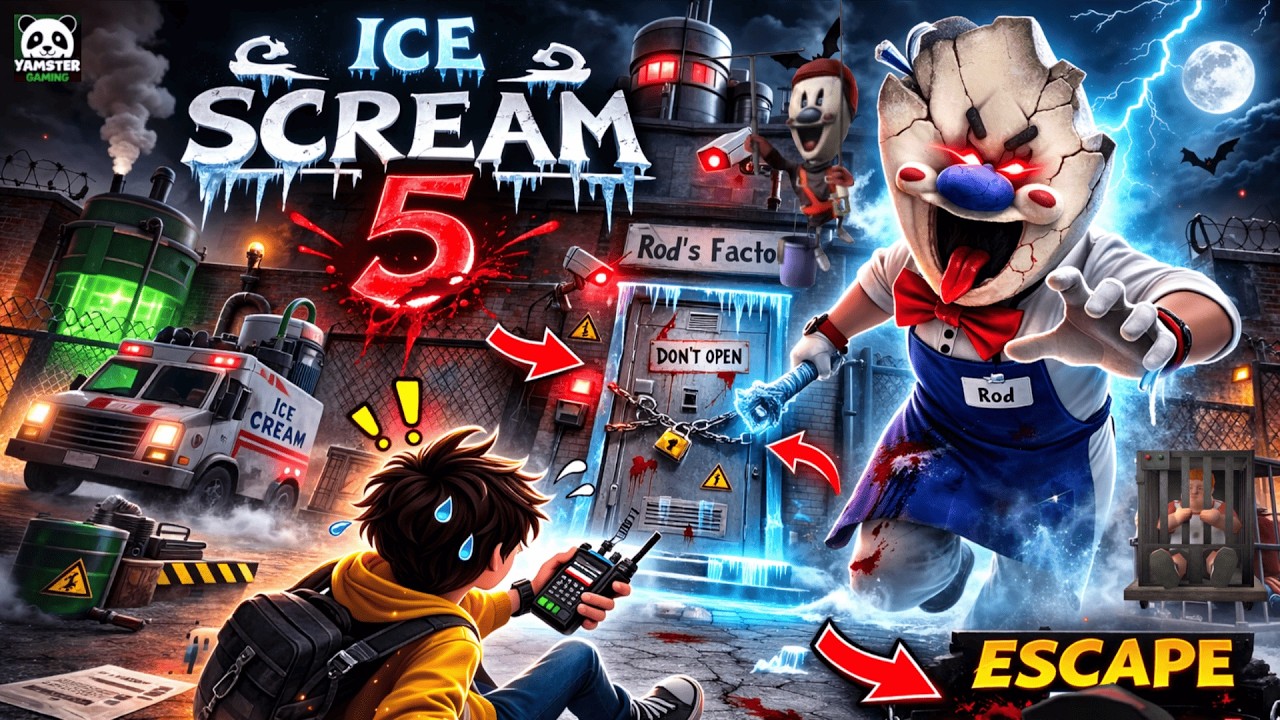 ROD CAUGHT ME! 😱 | Ice Scream 5 Gameplay | Hard Mode😡