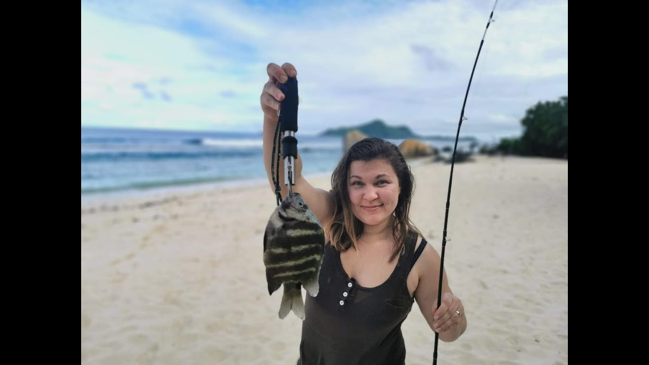 Seychelles (Mah&eacute;)Fishing from the coast part 3. Сейшельские острова( Маэ) Рыбалка с берега часть 3.