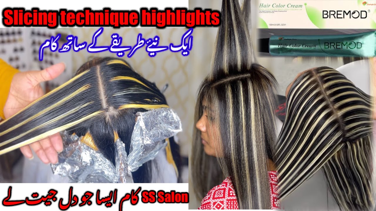 How to slicing technique highlights // diamond technique highlights // global highlights by SS Salon