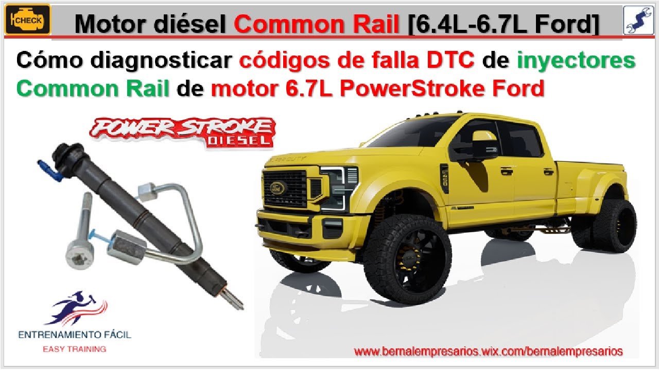 18-Cómo diagnosticar los códigos de falla DTC de los inyectores Common Rail motor 6.7L PowerStroke