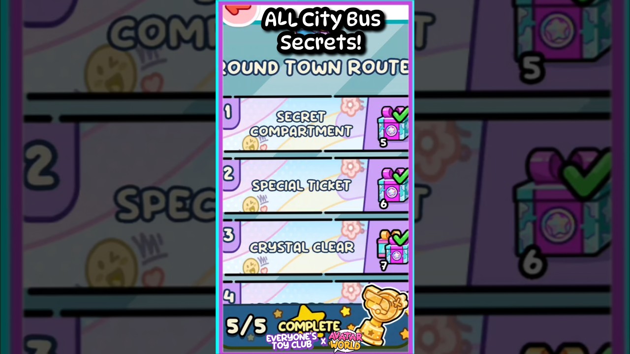 🚌 ALL City Bus Secrets! 🩵💜💚 #avatarworld