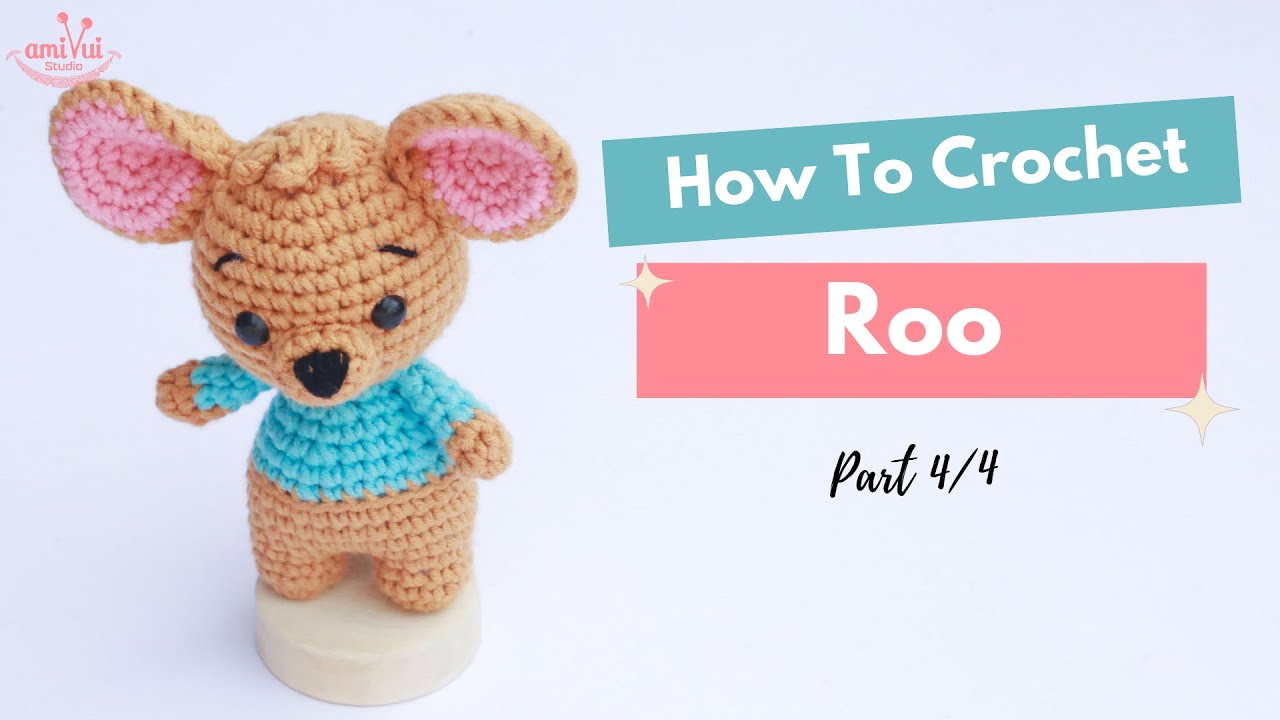 #117 | Amigurumi Roo Mouse Free Pattern (4/4) | How To Crochet Amigurumi Characters | @AmivuiStudio