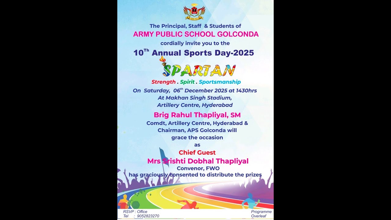 || Army Public School Golconda  10th Annual Sports Day -2025