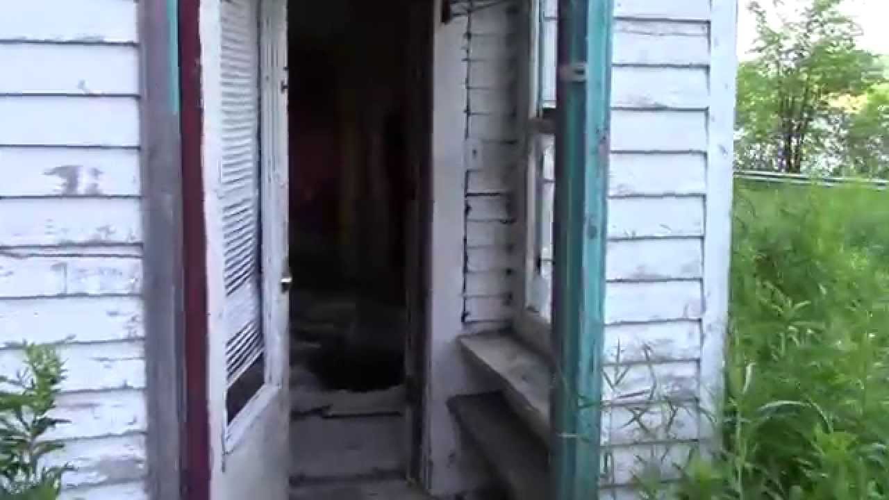 Abandoned house and bridge