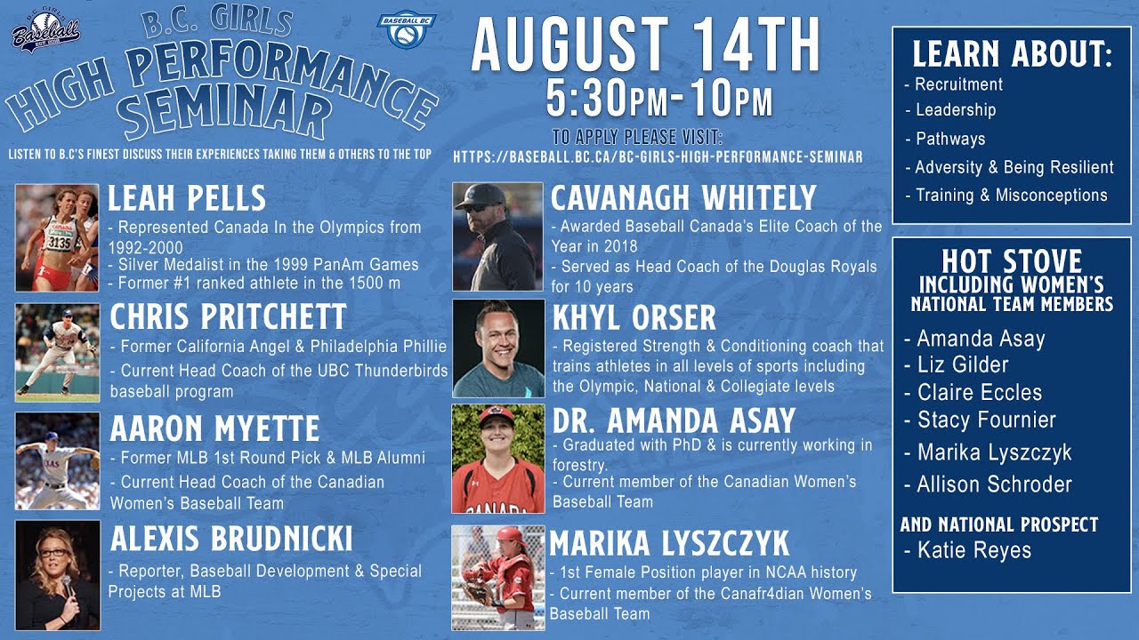 Baseball BC Girls High Performance Seminar