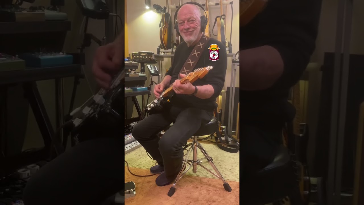 David Gilmour recording in the studio [March 2025]