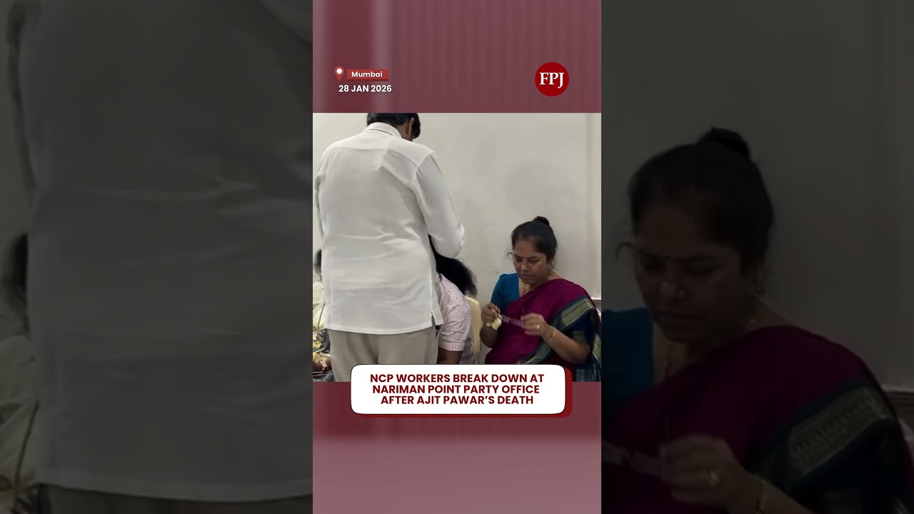 NCP Workers Break Down At Mumbai Party Office After Ajit Pawar&rsquo;s Death