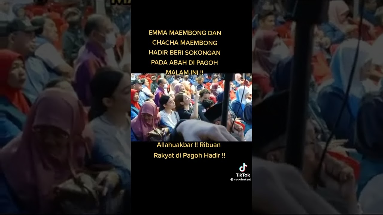 Emma Maembong dan Chacha Maembong memberi sokongan&nbsp;pada&nbsp;ABAH