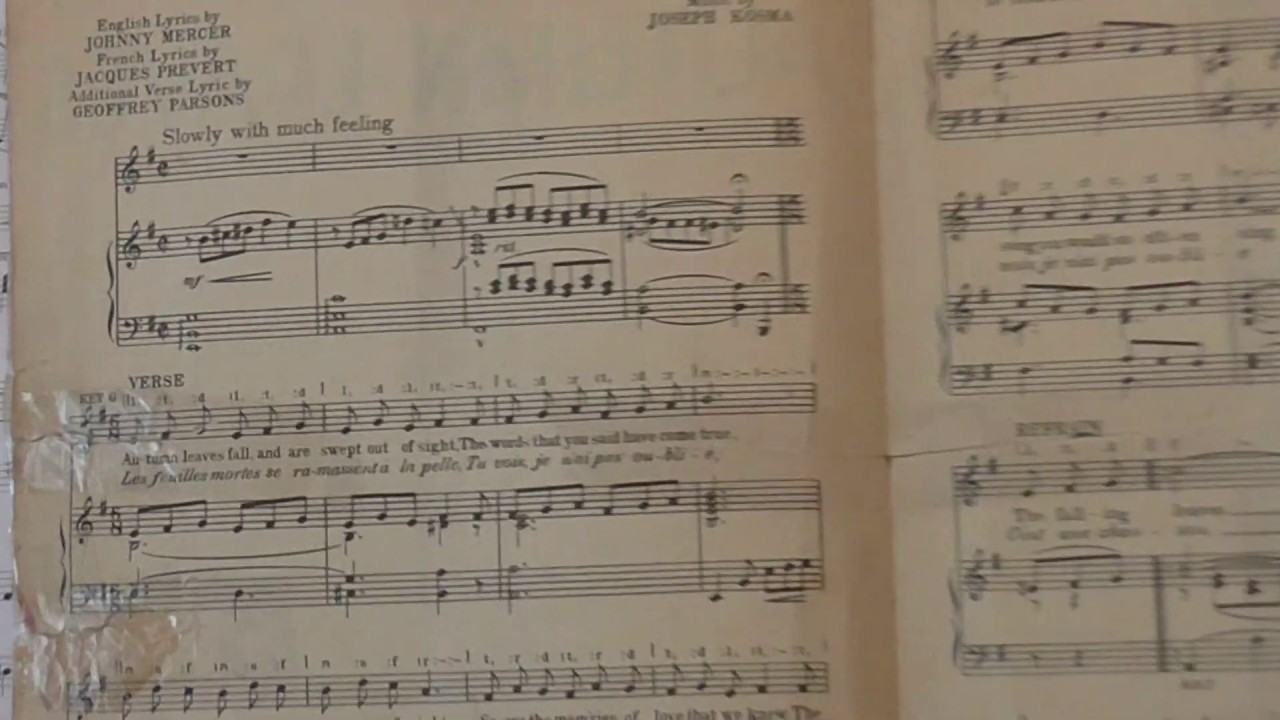 Autumn Leaves (Joseph Kosma): Piano