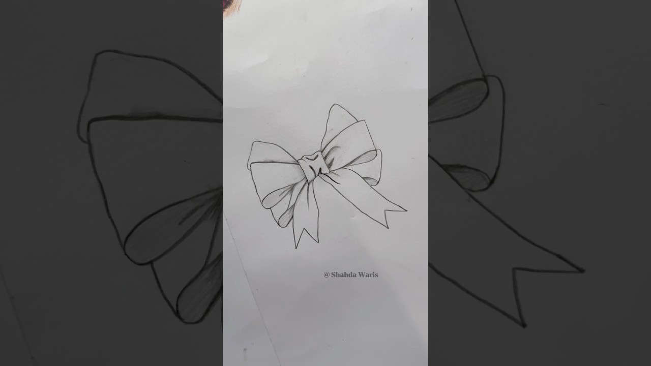 Pov: the teacher ask you to draw a Bow 🎀 #shorts #art #drawing #artist #trending #viral #fyp