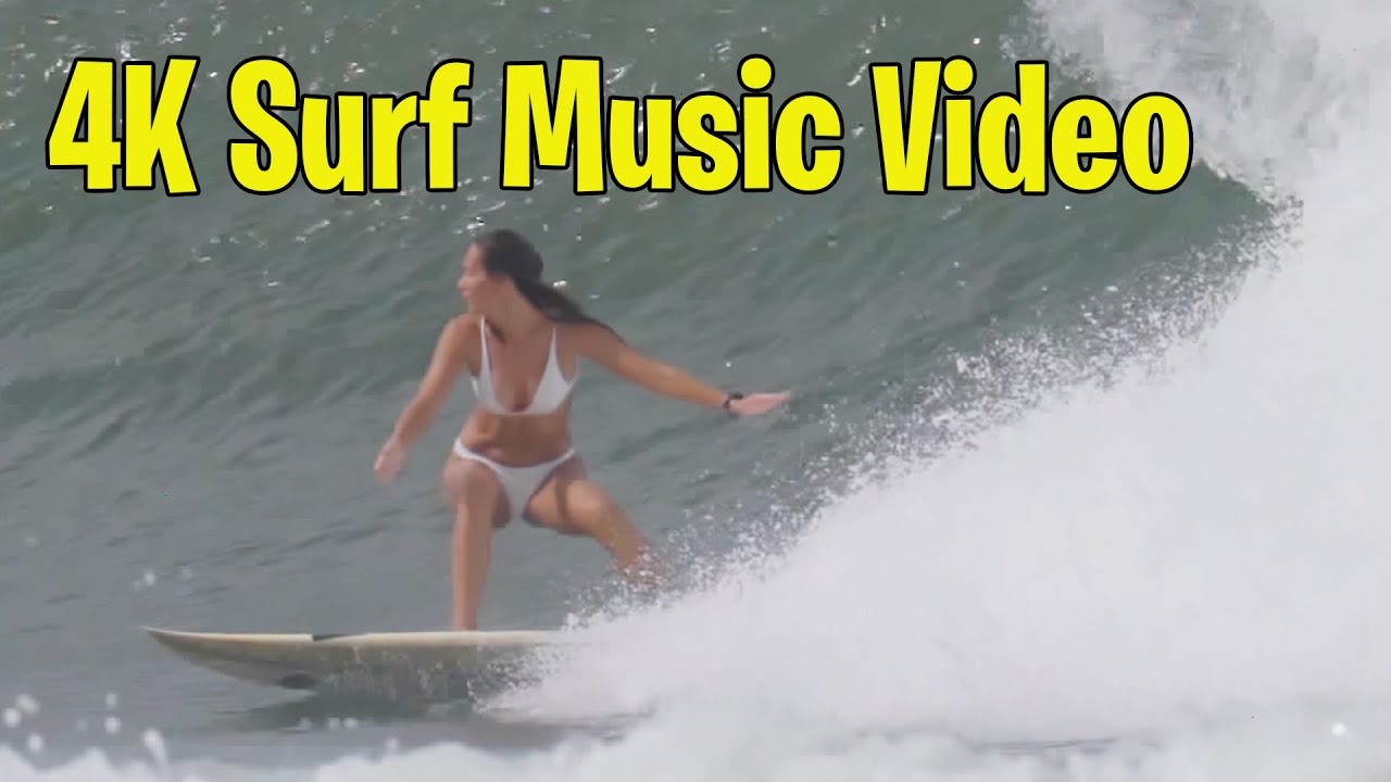 4K Surf Music Video with Cool Surf Guitar Music