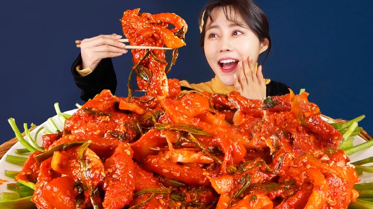 MUKBANG ASMR | Призыв Игрушки🐟.ст. Seasoned Skate Eat Korean Seafood Eatingshow 아라 Ara Eatingsound