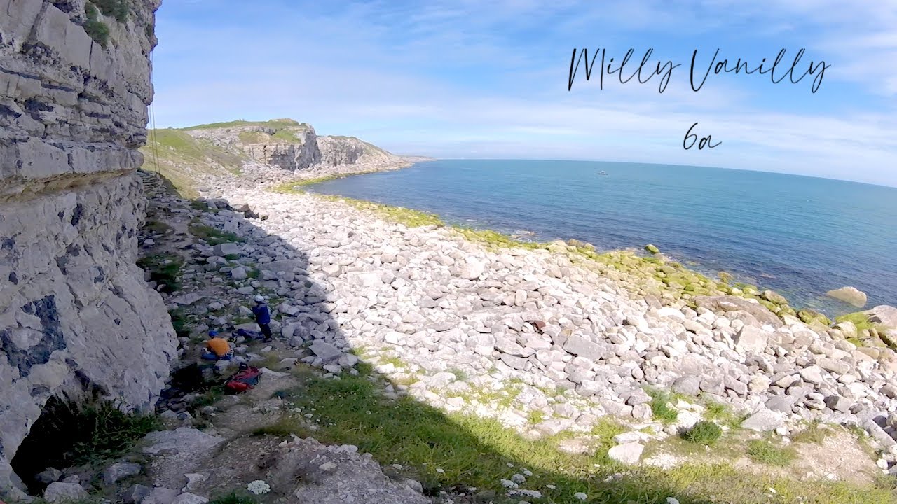 Sport Climbing - 'Milly Vanilly' 6a at Neddyfields, Portland UK
