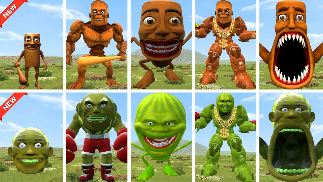 TUNGTUNG SAHUR vs LINGANG MELON — Every NEW EVOLUTION Revealed!