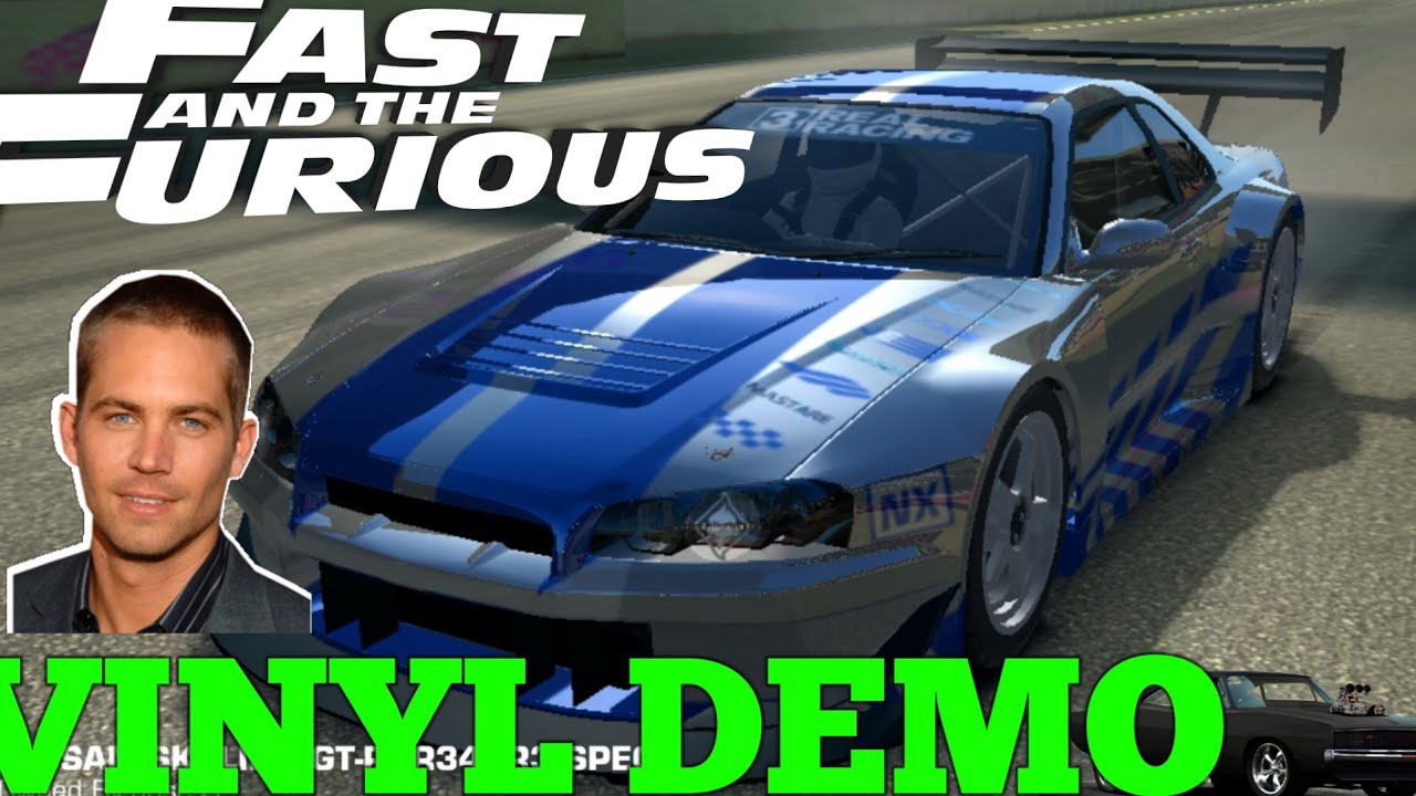 Real Racing 3 vinyl modification of Paul Walker's Nissan Skyline GTR from the fast and the furious