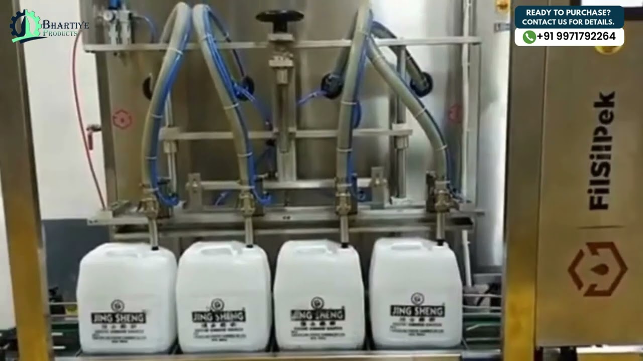 4 Head Liquid Filling Machine | High Speed & Accurate Liquid Filling Solution