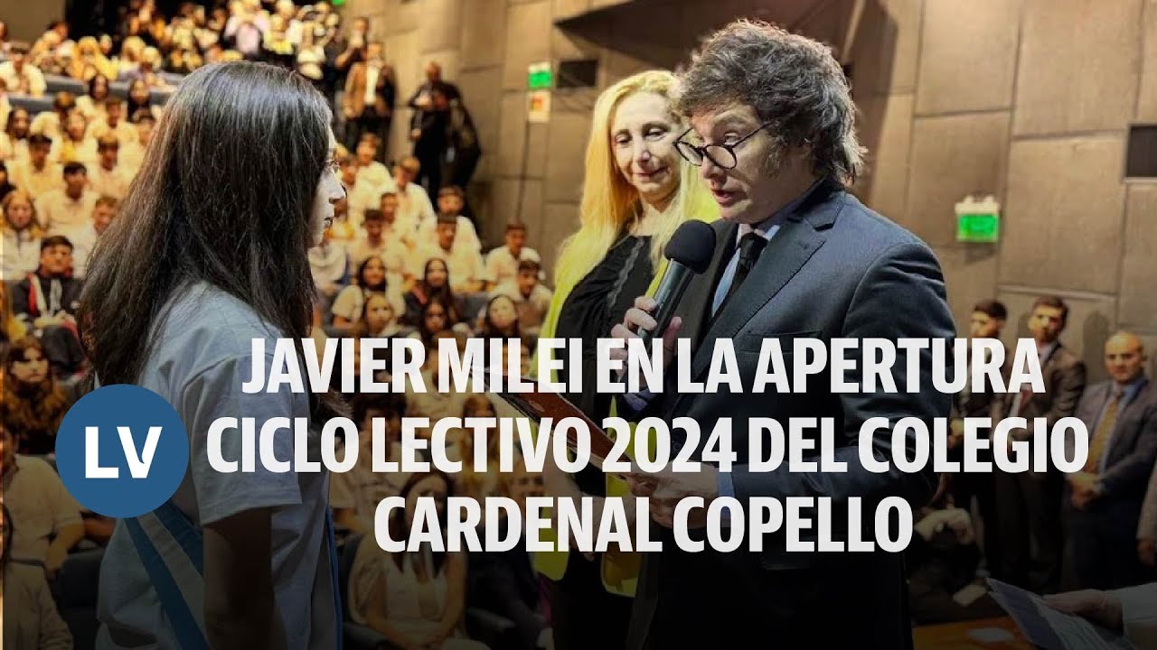 JAVIER MILEI EN LA APERTURA CICLO LECTIVO 2024 DEL COLEGIO CARDENAL COPELLO