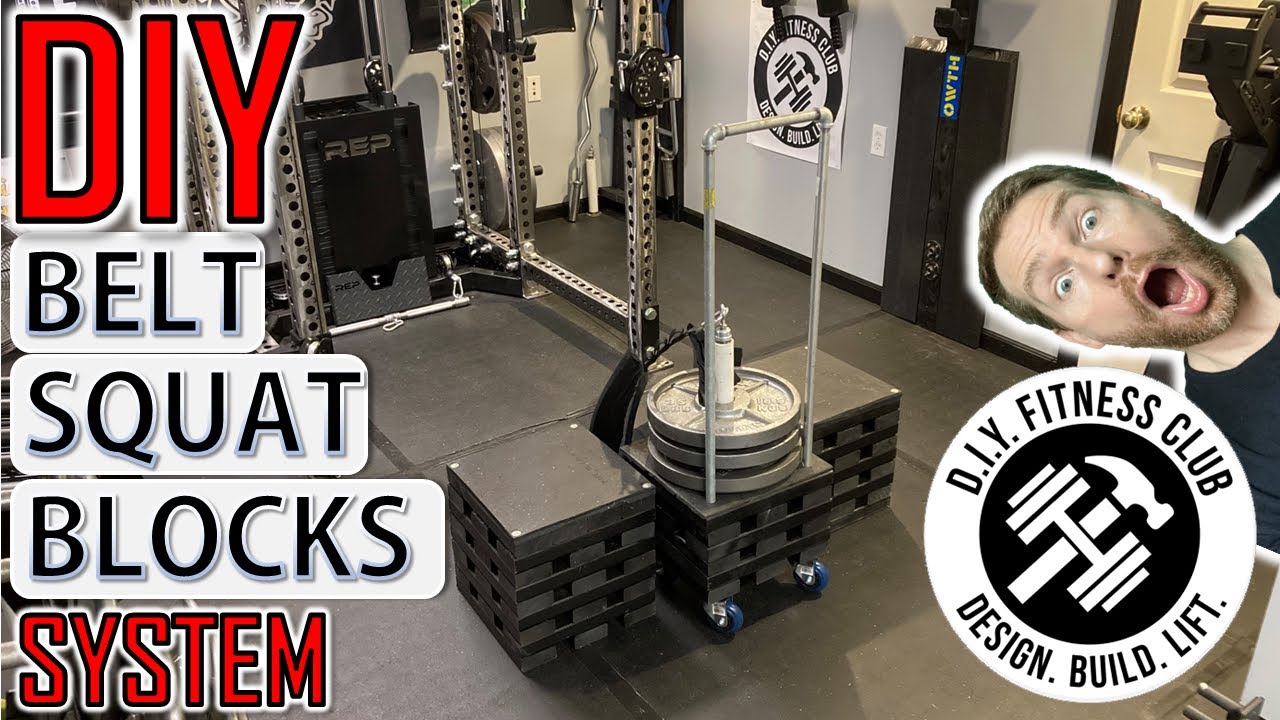 DIY Belt Squat Blocks System #beltsquat #diygym #garagegym #homegym