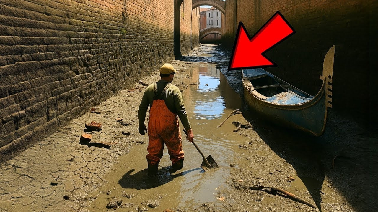 Prosciugano un canale di Venezia dopo 200 anni&hellip; e restano impietriti