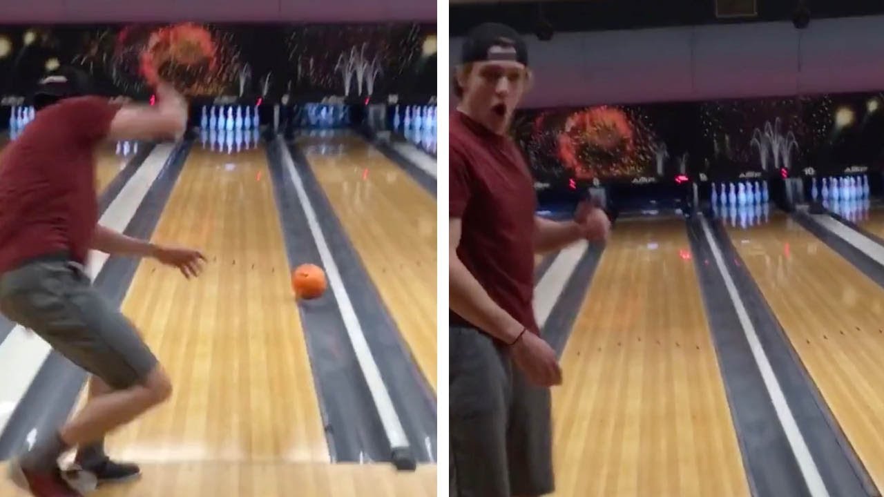 Lad Nails Bowling Strike After Initial Fail