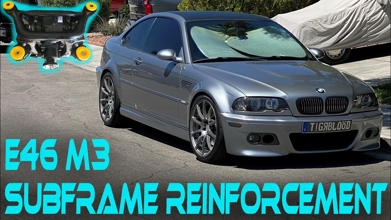 BMW E46 M3 fixing Rear Cracked Subframe with Reinforcement Kit and Bushing Install