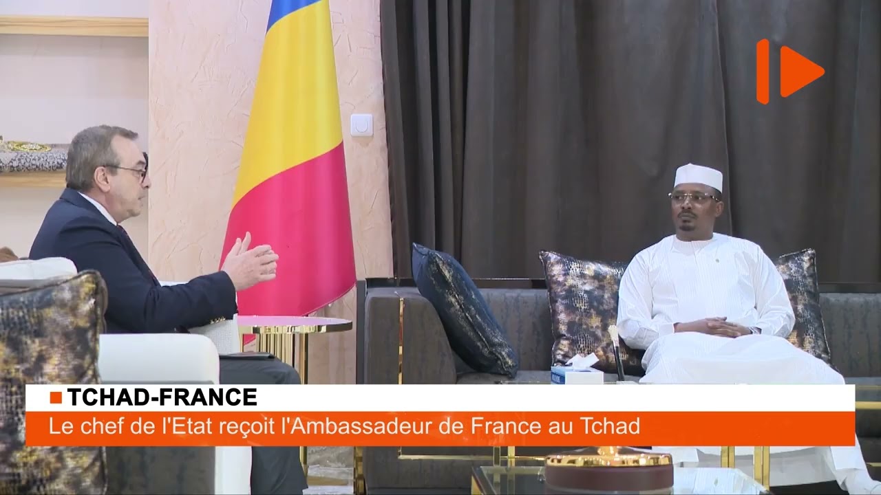 Relations Tchad–France : le Président Mahamat Idriss Déby Itno reçoit l’Ambassadeur Éric Gérard
