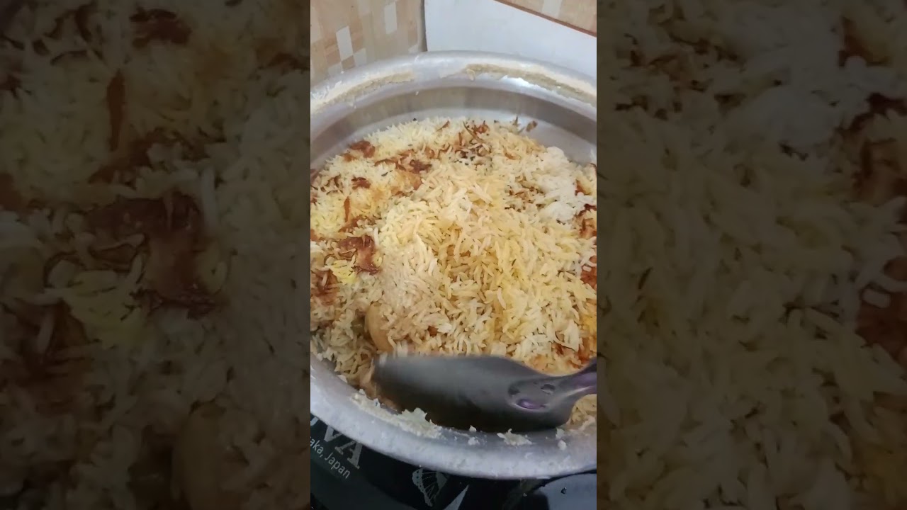 কাচ্চি বিরিয়ানী কাটা হবে এখন। #লবণ #cooking #cookedlunch 