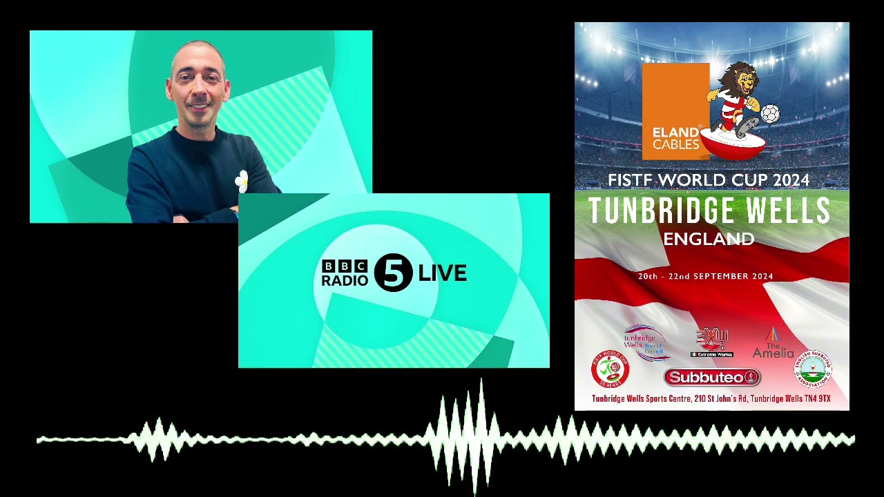 Stewart Grant on BBC Radio 5 Live W/Colin Murray Live Reporting Subbuteo & FISTF World Cup 22/9/24