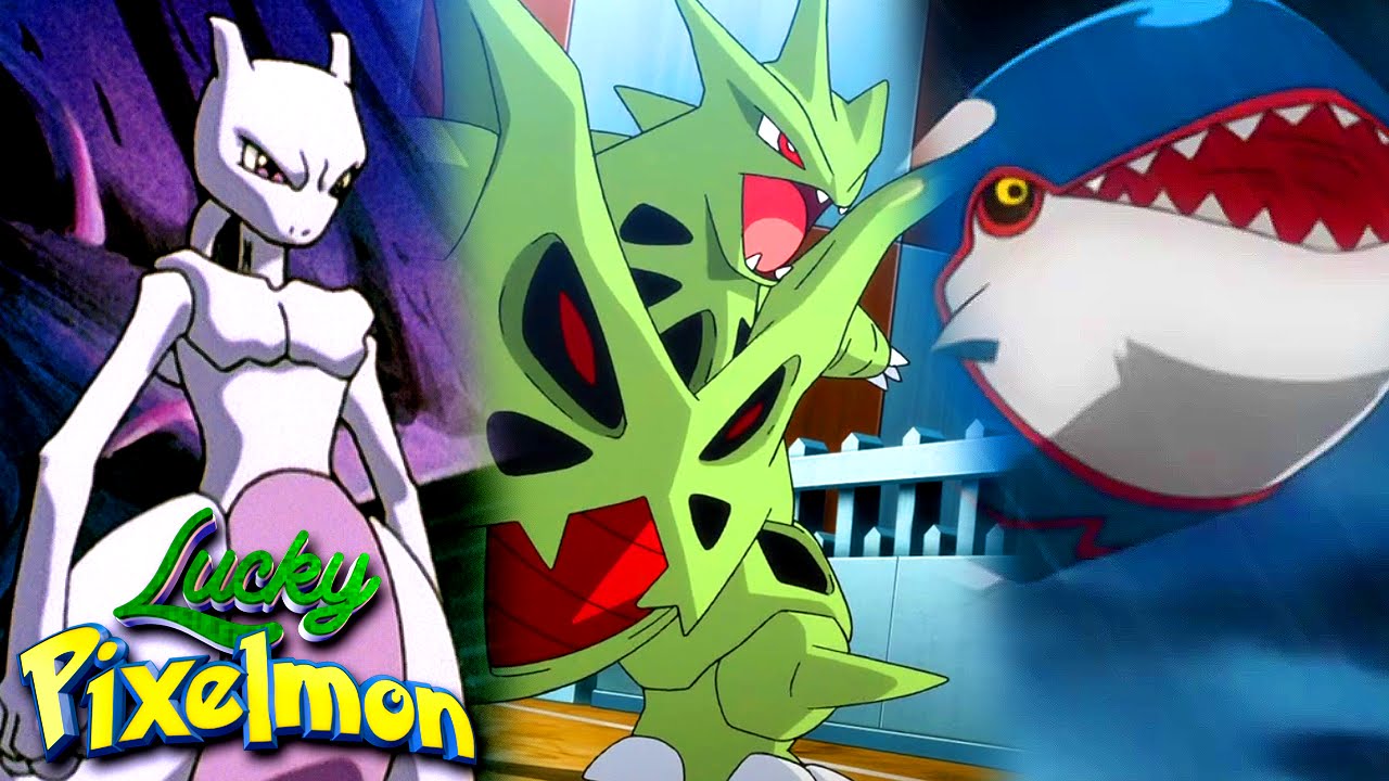 Minecraft : LUCKY PIXELMON - MEWTWO , KYOGRE E TYRANITAR DESTRUINDO JUNTOS !