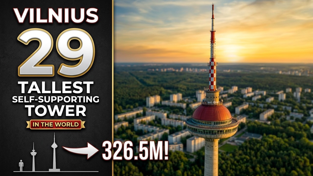 The Vilnius TV Tower in Vilnius, Lithuania