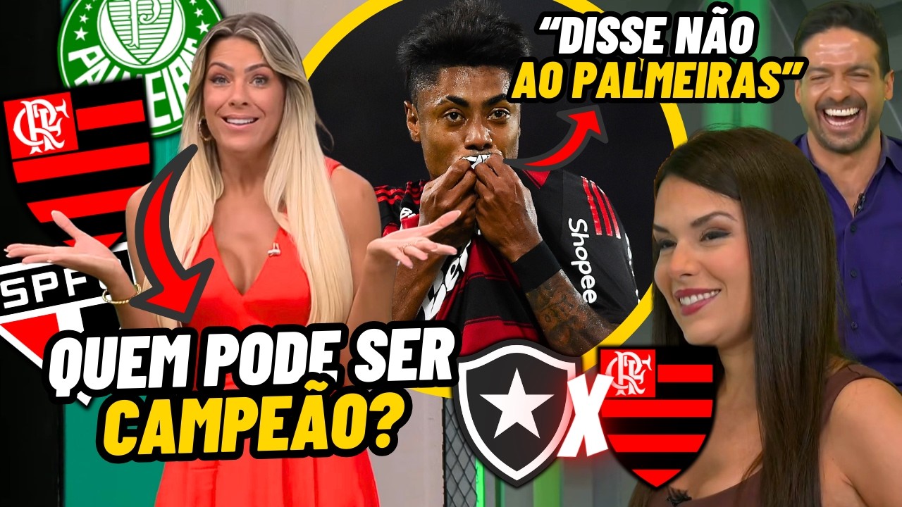 Flamengo, Palmeiras ou São Paulo CHANCES de TÍTULO | Botafogo x Flamengo quem vence? Jogo Aberto