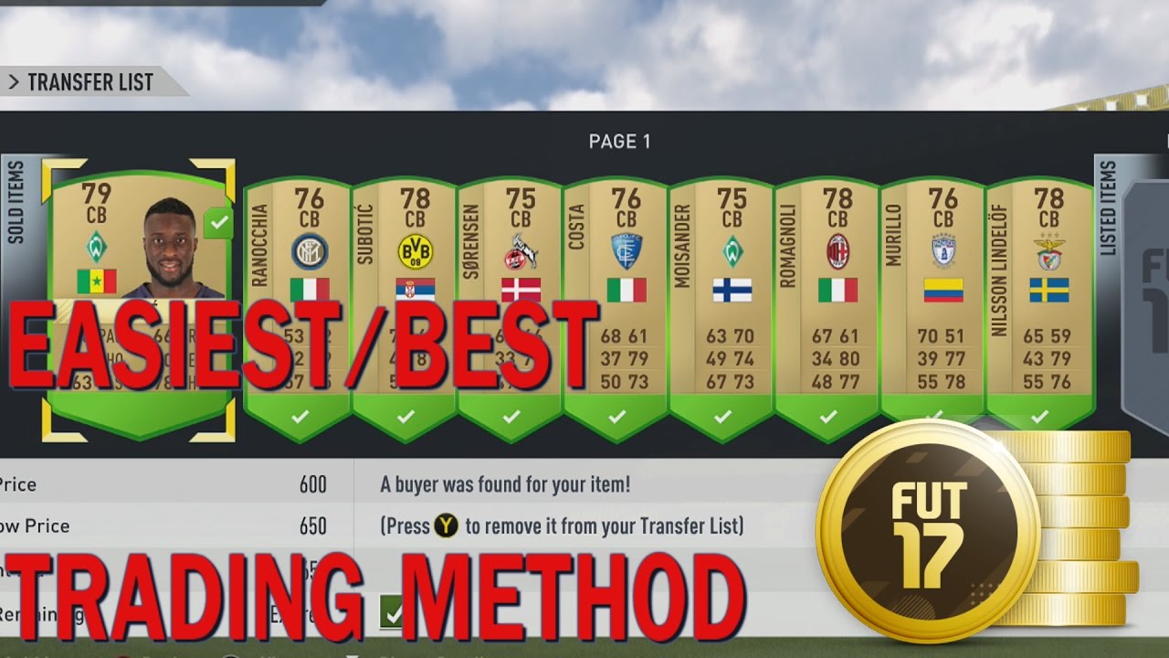 THIS IS THE BEST/EASIEST TRADING METHOD RIGHT NOW ON FIFA 17 | Easy Trading Method for Beginners
