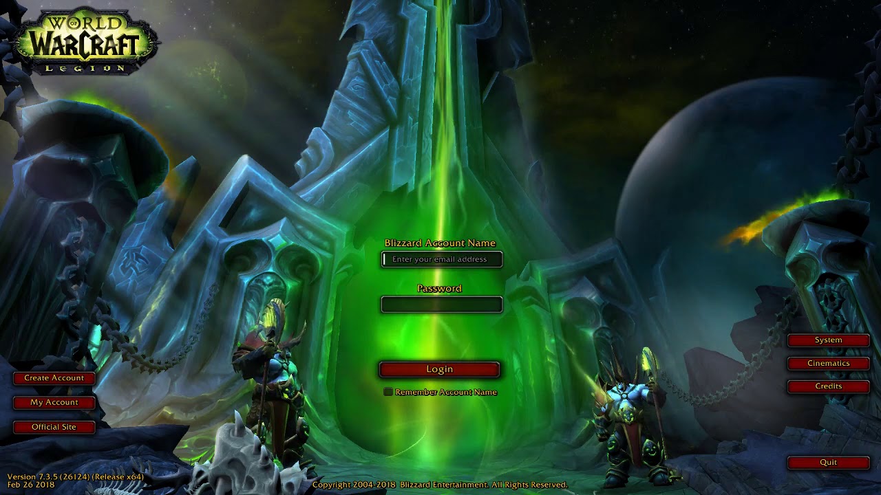 World of Warcraft - Legion Login Screen and Music