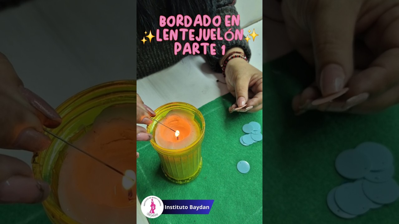 Mira como realizamos una flor de lentejuelón PARTE 1 ✨️🧵 