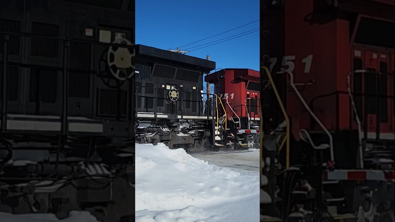 Interesting lashup on the Norfolk Southern line over the bumpy crossing in Westfield, NY