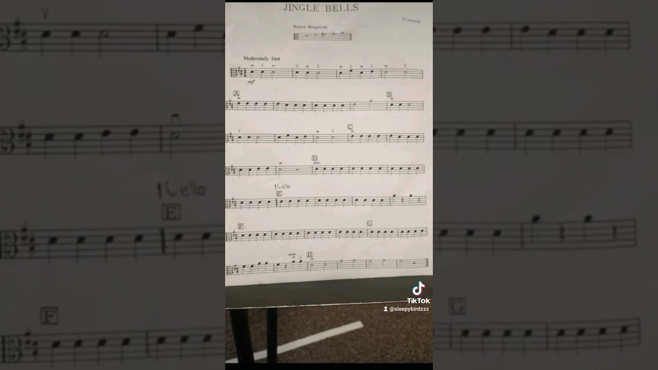 Jingle bells viola sheet music EASY