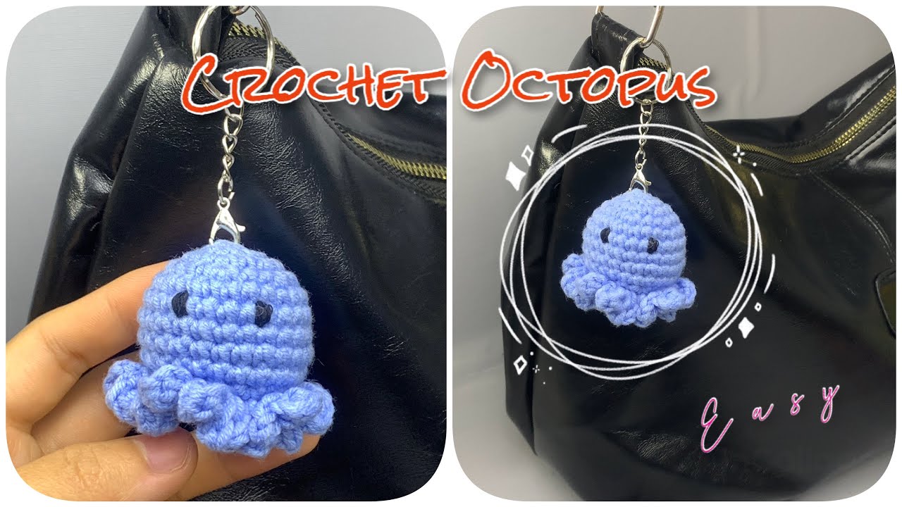 🐙 Cute Crochet Octopus Keychain | Easy for Beginners🧶 Móc Móc Khóa Bạch Tuộc Dễ Thương