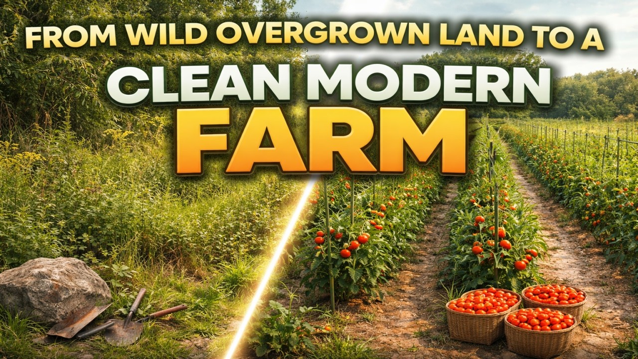 From Wild Overgrown Land to a Clean Modern Farm
