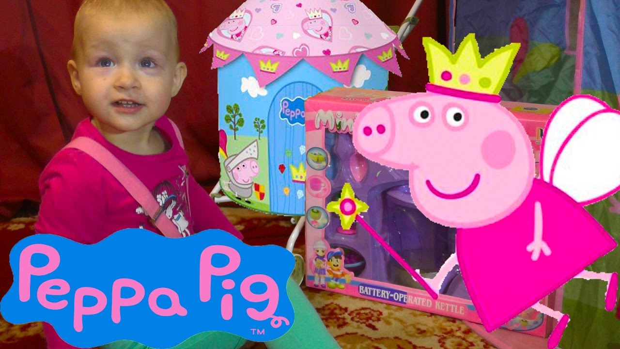 &hearts; Peppa Pig Castle Alice and Diana Doll Unpacking Lizuun toys