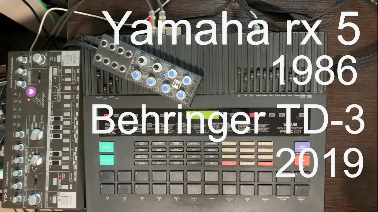 Тест Yamaha rx5 драм машина 1986 года , Behringer td-3  2019 года, синтезатор  Bina